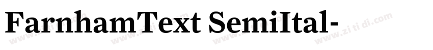 FarnhamText SemiItal字体转换
